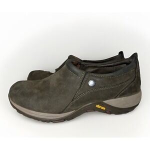 DANSKO Patti Slip On Clogs Vibram Sole Waterproof‎ Suede Brown Shoes US 6 EU 36